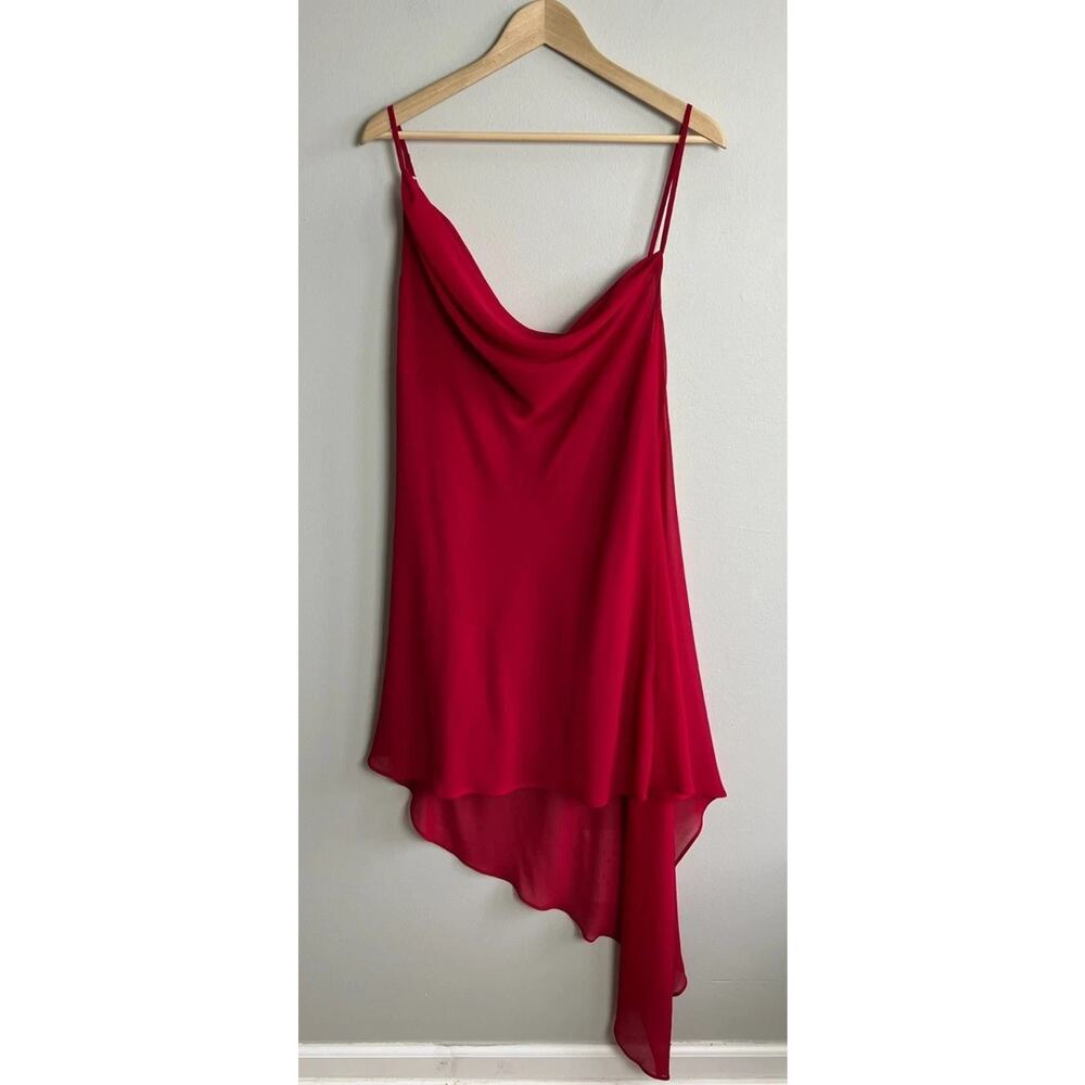 House of Harlow 1960 Red Asymmetrical Dress